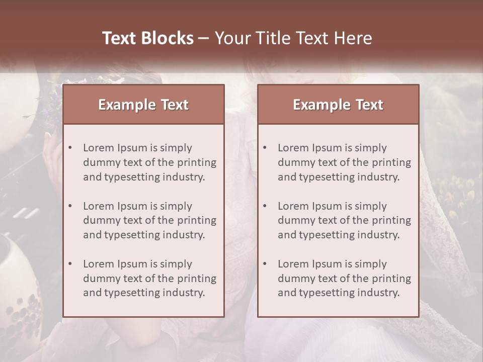 Two Beautiful Women Sitting Next To Each Other PowerPoint Template