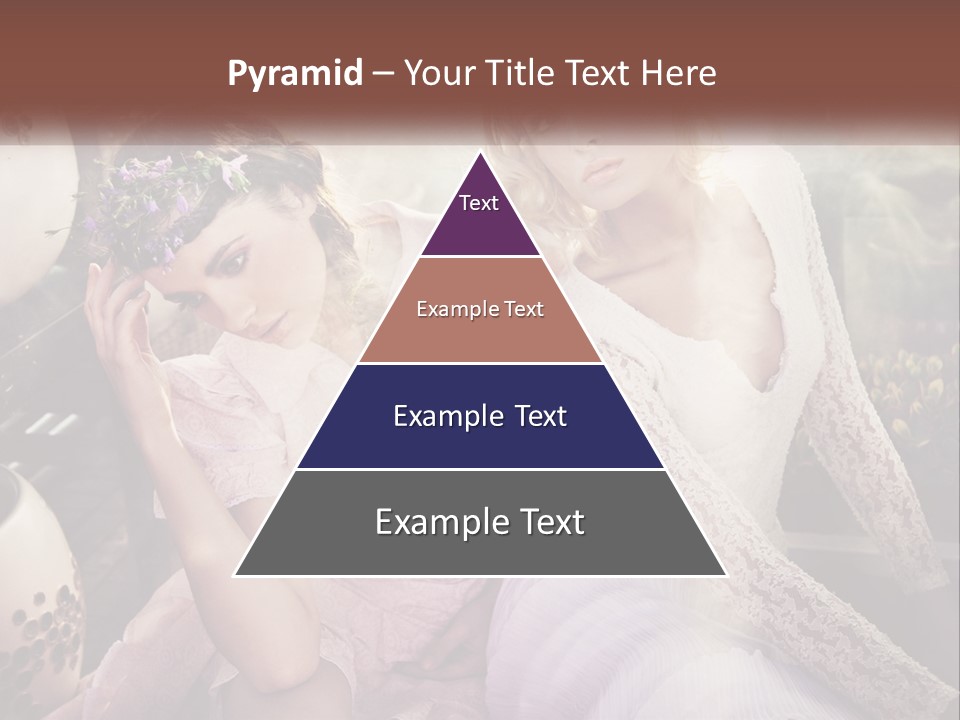 Two Beautiful Women Sitting Next To Each Other PowerPoint Template