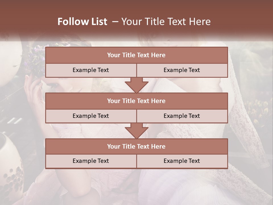Two Beautiful Women Sitting Next To Each Other PowerPoint Template