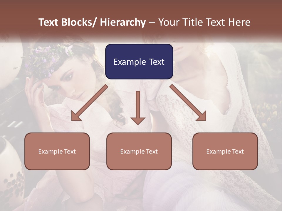 Two Beautiful Women Sitting Next To Each Other PowerPoint Template
