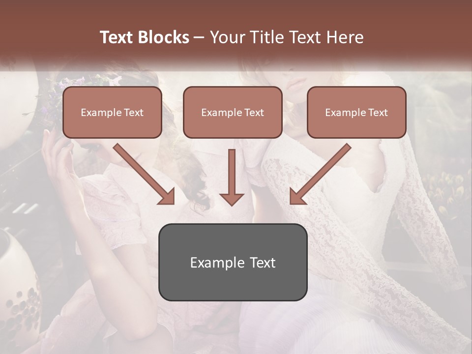 Two Beautiful Women Sitting Next To Each Other PowerPoint Template