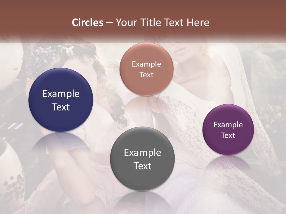 Two Beautiful Women Sitting Next To Each Other PowerPoint Template