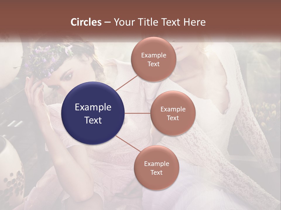 Two Beautiful Women Sitting Next To Each Other PowerPoint Template