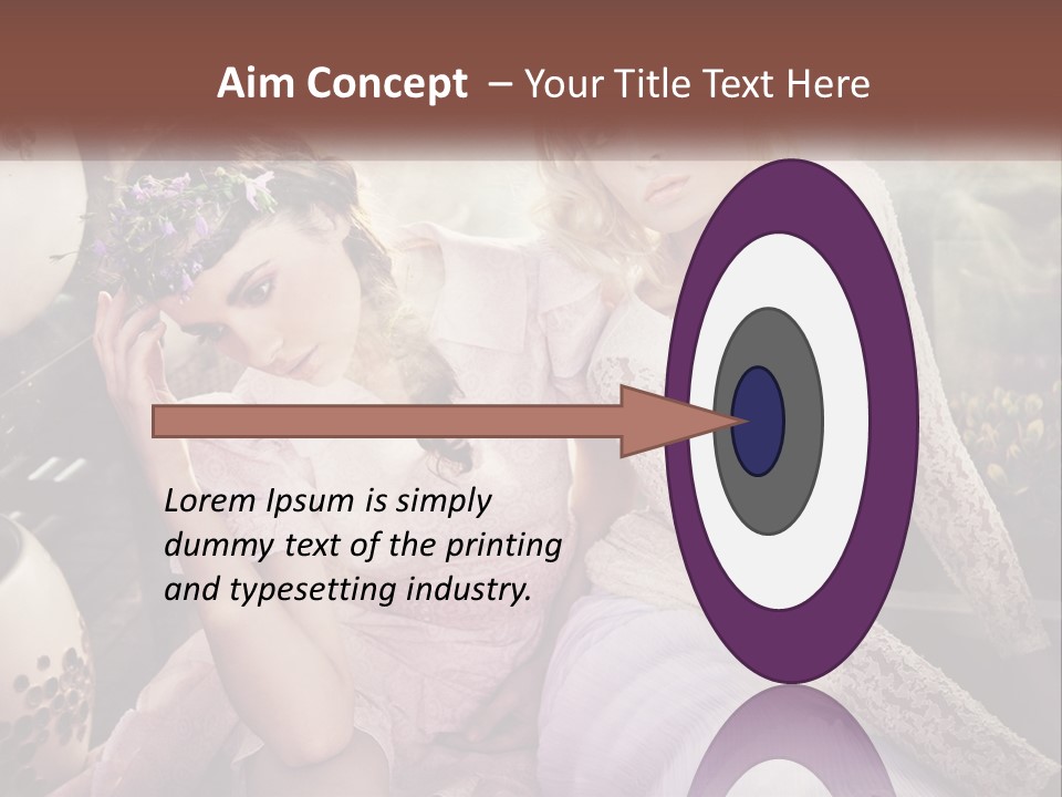 Two Beautiful Women Sitting Next To Each Other PowerPoint Template