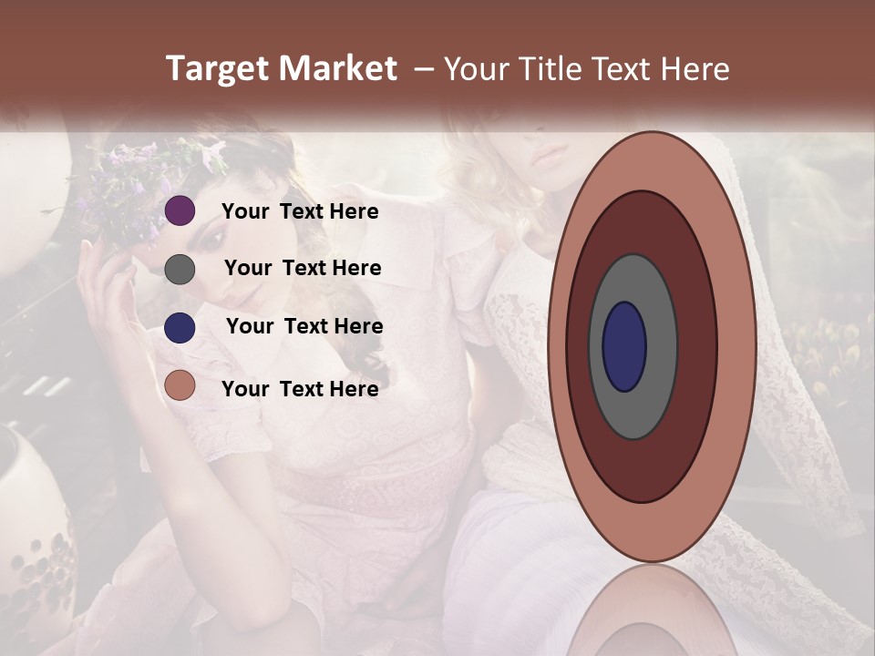 Two Beautiful Women Sitting Next To Each Other PowerPoint Template