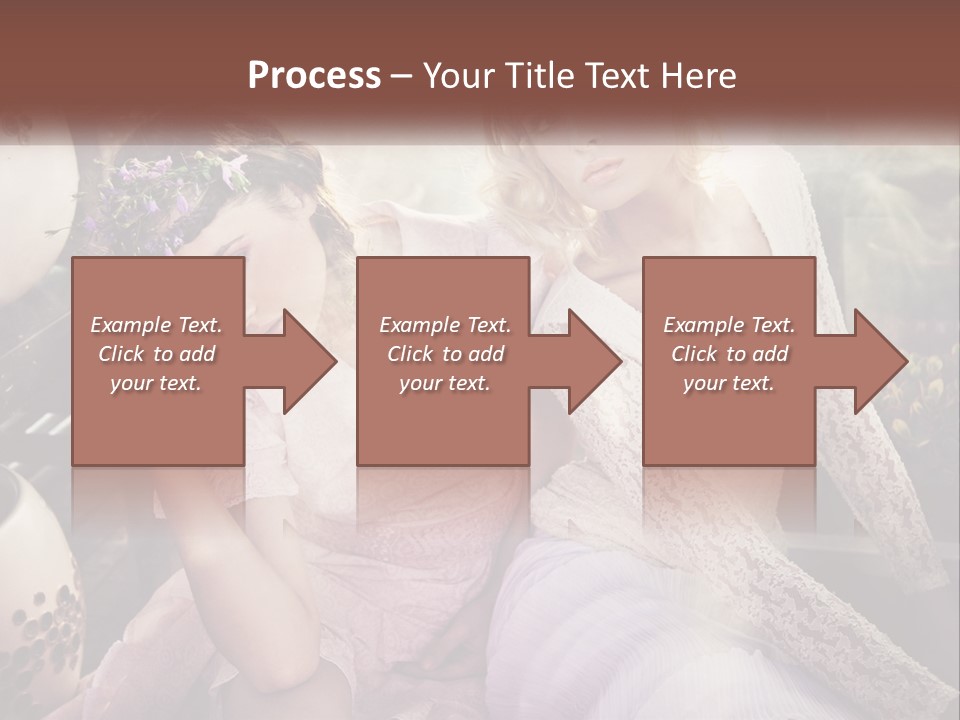 Two Beautiful Women Sitting Next To Each Other PowerPoint Template