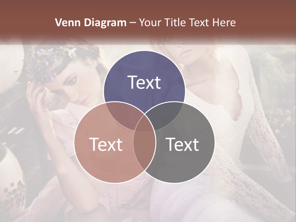 Two Beautiful Women Sitting Next To Each Other PowerPoint Template