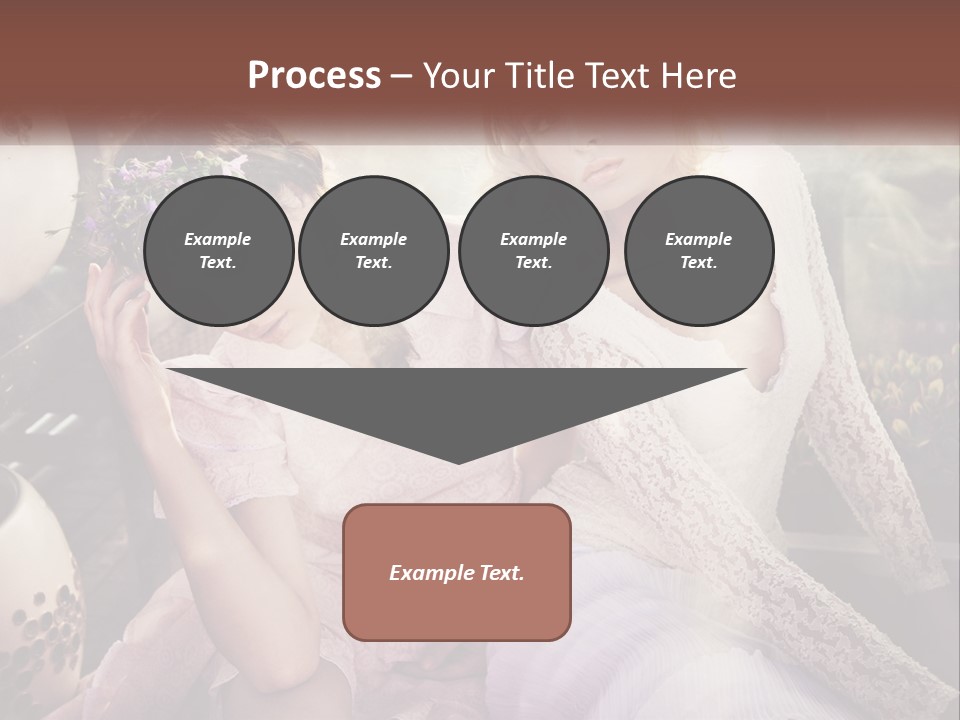 Two Beautiful Women Sitting Next To Each Other PowerPoint Template