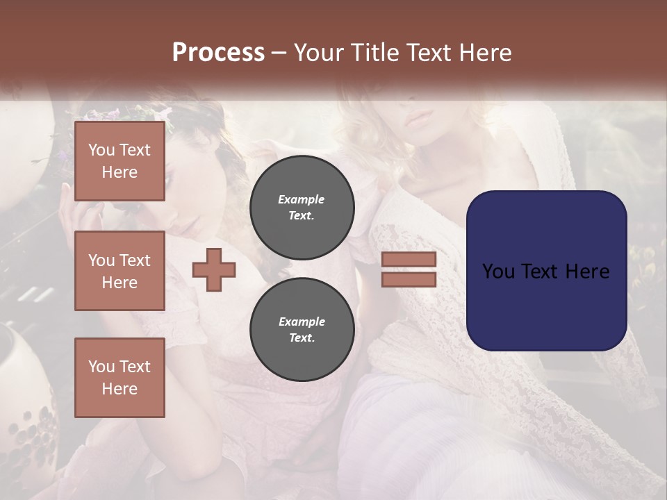 Two Beautiful Women Sitting Next To Each Other PowerPoint Template