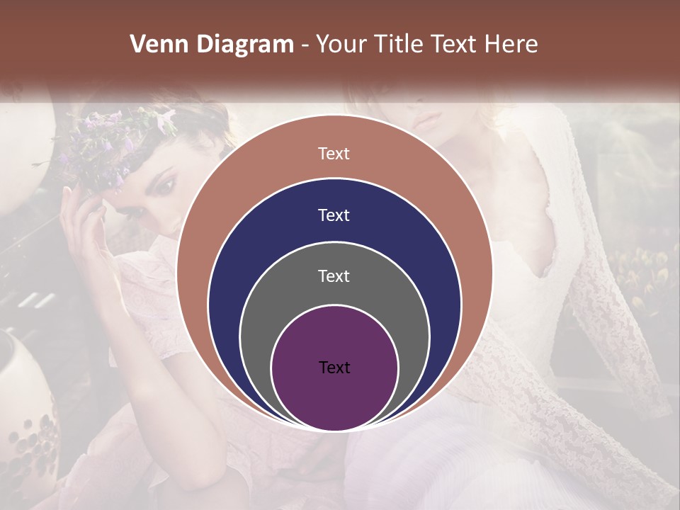 Two Beautiful Women Sitting Next To Each Other PowerPoint Template