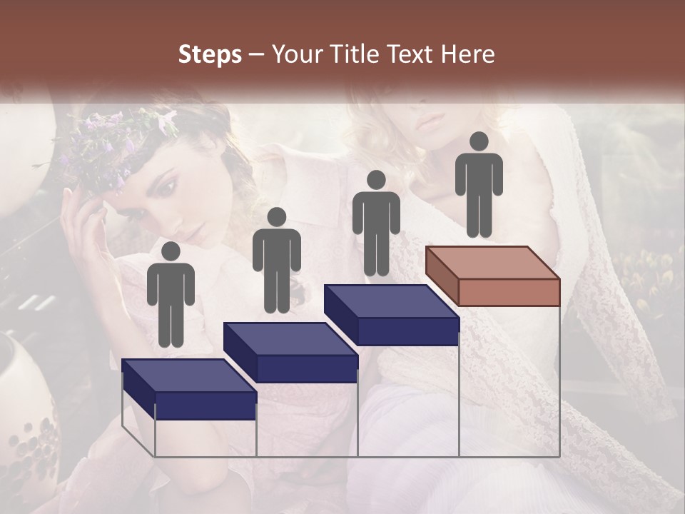 Two Beautiful Women Sitting Next To Each Other PowerPoint Template