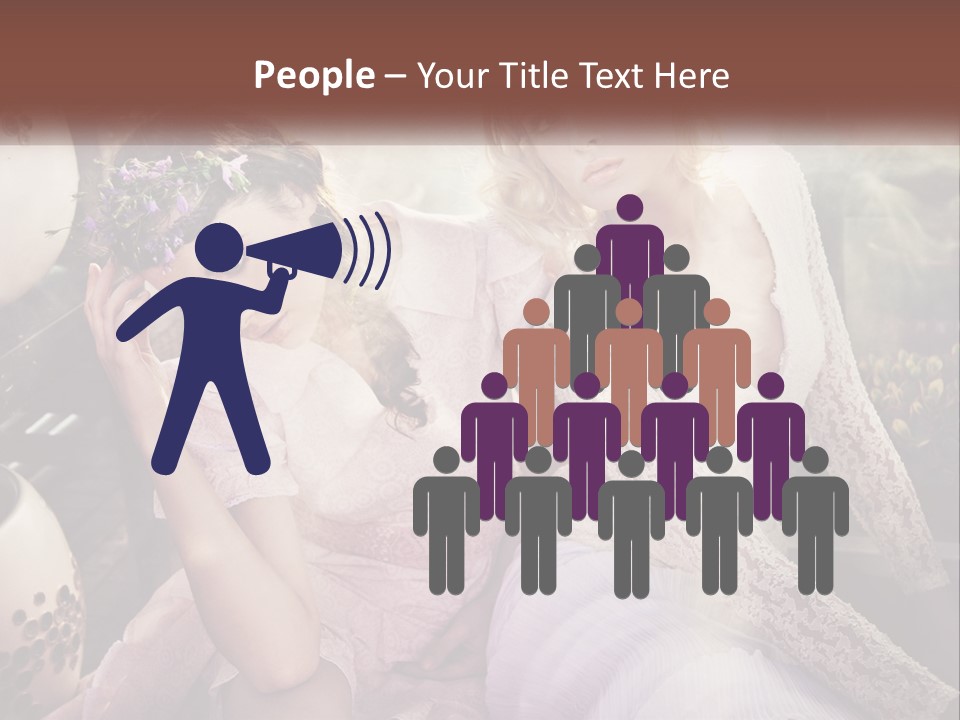 Two Beautiful Women Sitting Next To Each Other PowerPoint Template