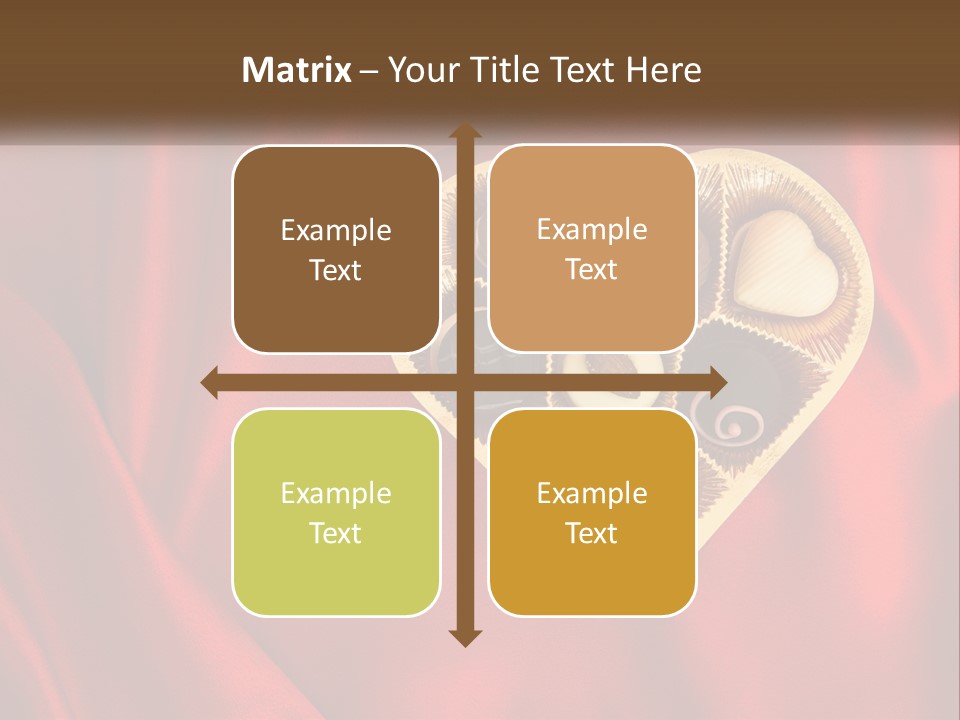A Heart Shaped Box Filled With Chocolates On A Red Cloth PowerPoint Template