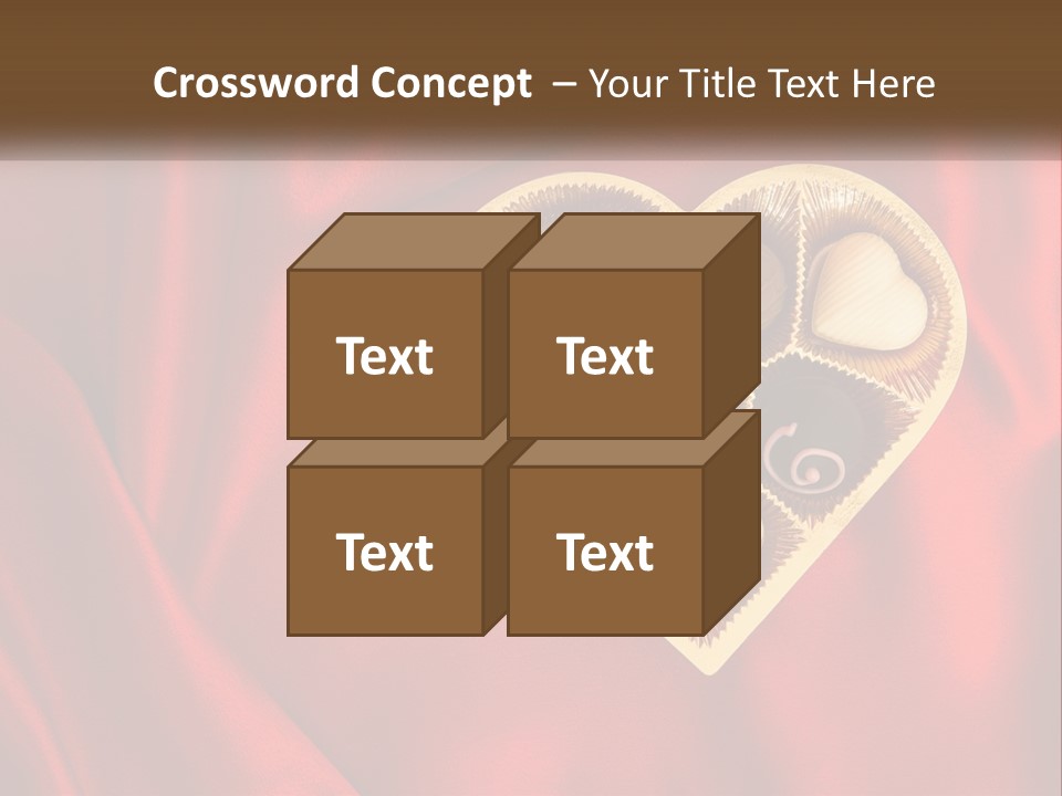 A Heart Shaped Box Filled With Chocolates On A Red Cloth PowerPoint Template