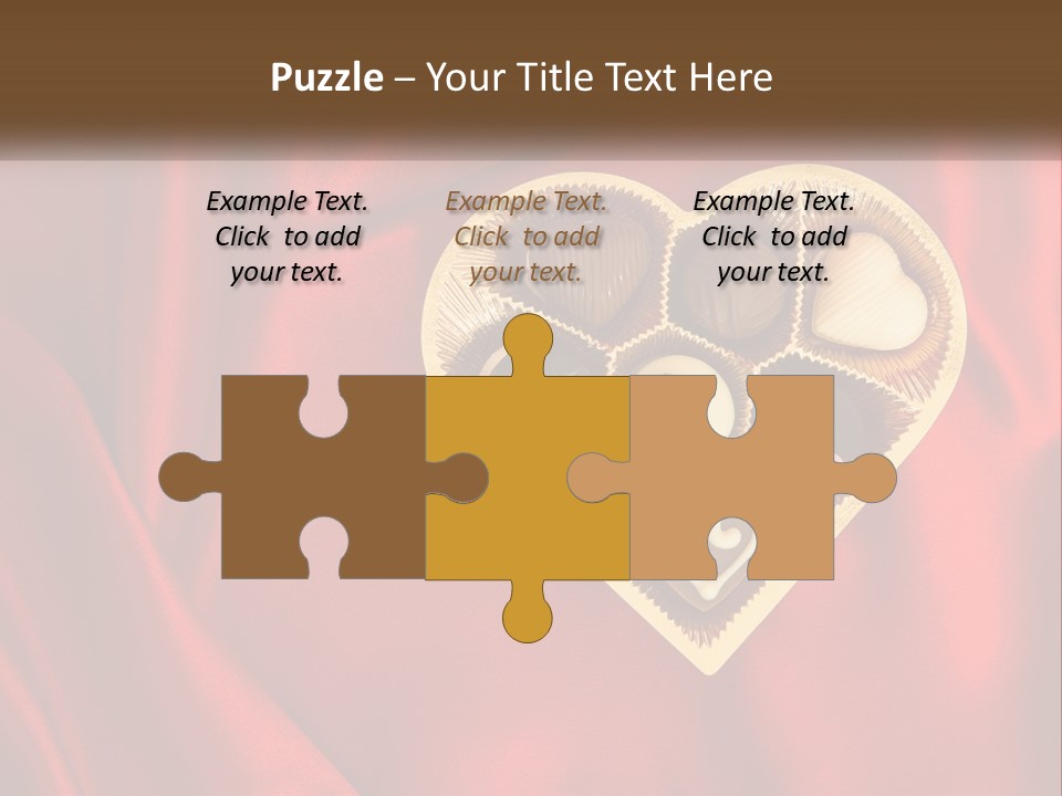 A Heart Shaped Box Filled With Chocolates On A Red Cloth PowerPoint Template