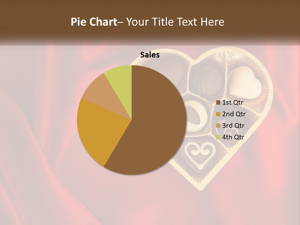 A Heart Shaped Box Filled With Chocolates On A Red Cloth PowerPoint Template