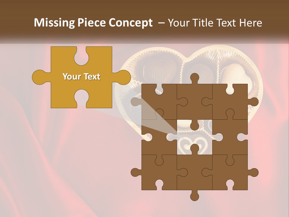 A Heart Shaped Box Filled With Chocolates On A Red Cloth PowerPoint Template