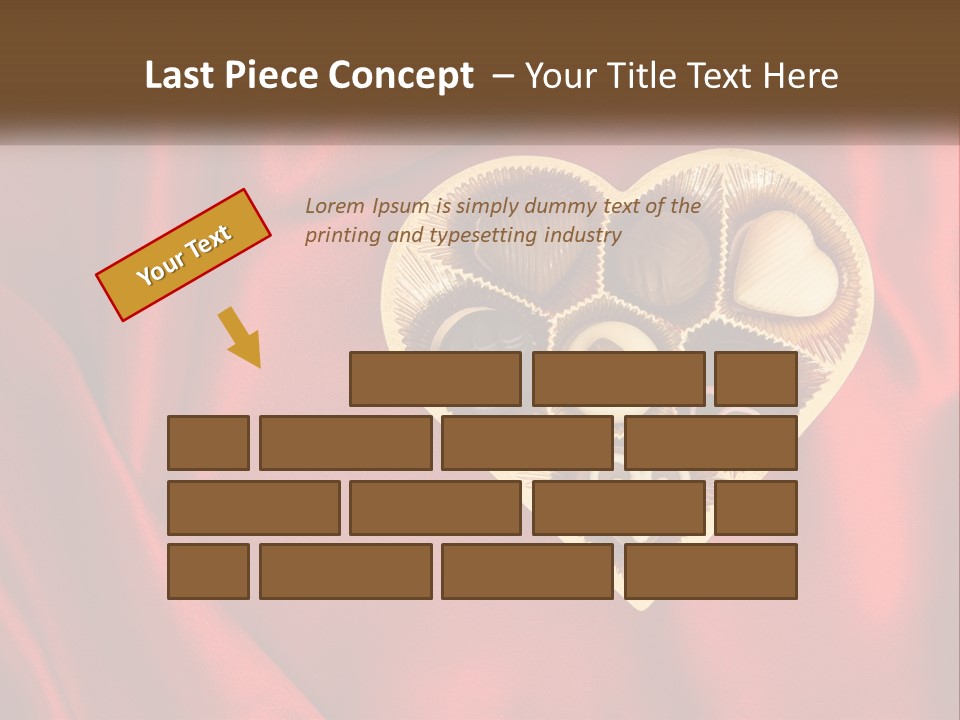 A Heart Shaped Box Filled With Chocolates On A Red Cloth PowerPoint Template