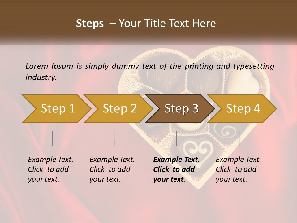 A Heart Shaped Box Filled With Chocolates On A Red Cloth PowerPoint Template