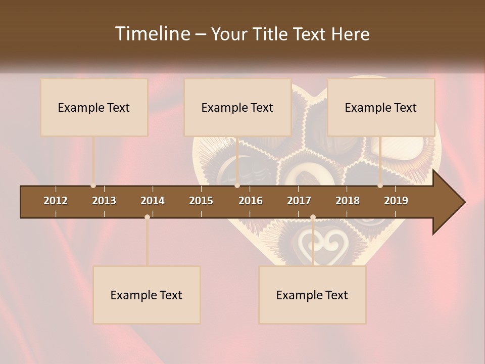 A Heart Shaped Box Filled With Chocolates On A Red Cloth PowerPoint Template