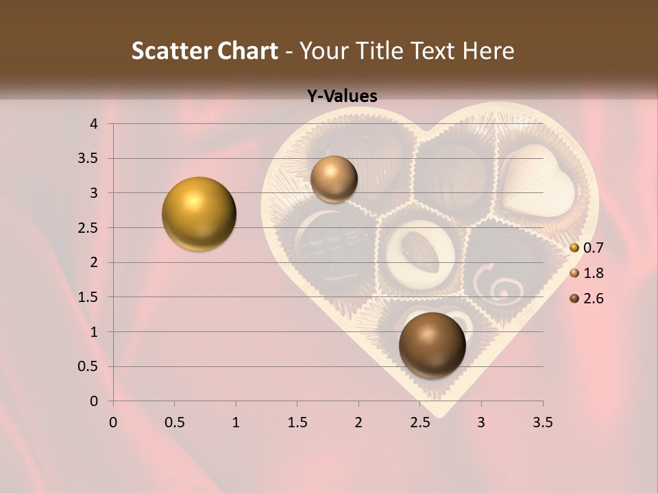 A Heart Shaped Box Filled With Chocolates On A Red Cloth PowerPoint Template