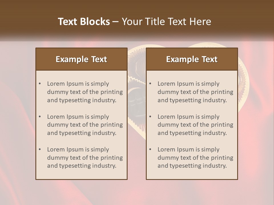 A Heart Shaped Box Filled With Chocolates On A Red Cloth PowerPoint Template