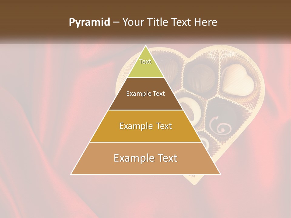 A Heart Shaped Box Filled With Chocolates On A Red Cloth PowerPoint Template