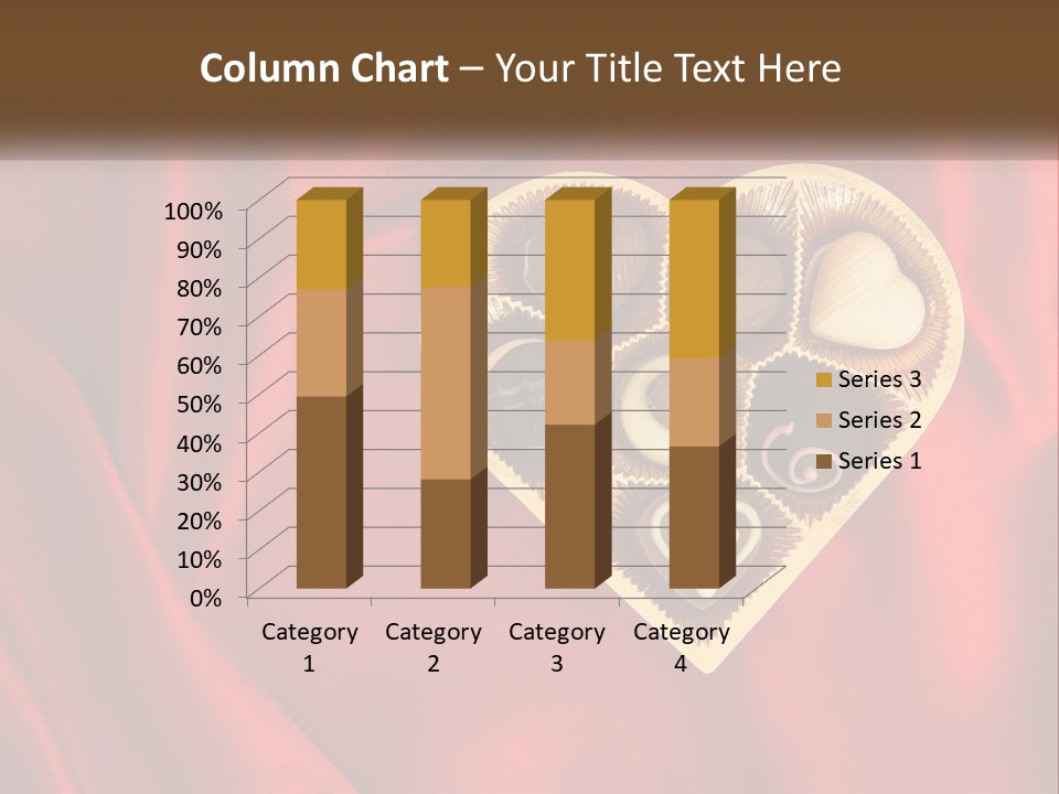 A Heart Shaped Box Filled With Chocolates On A Red Cloth PowerPoint Template