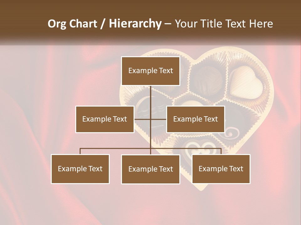 A Heart Shaped Box Filled With Chocolates On A Red Cloth PowerPoint Template