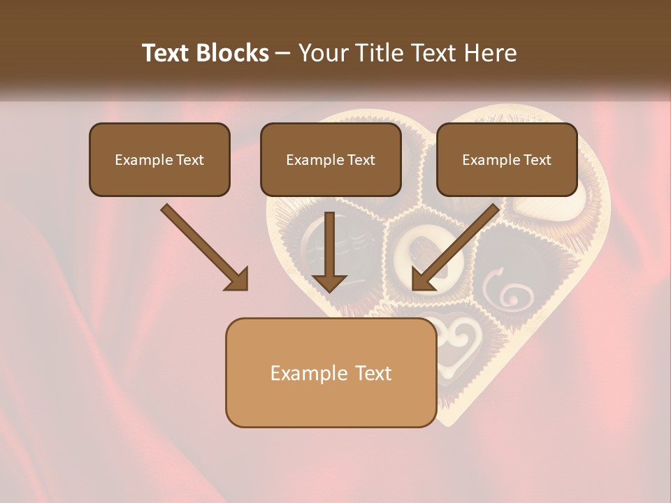 A Heart Shaped Box Filled With Chocolates On A Red Cloth PowerPoint Template