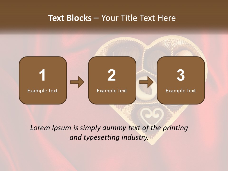A Heart Shaped Box Filled With Chocolates On A Red Cloth PowerPoint Template