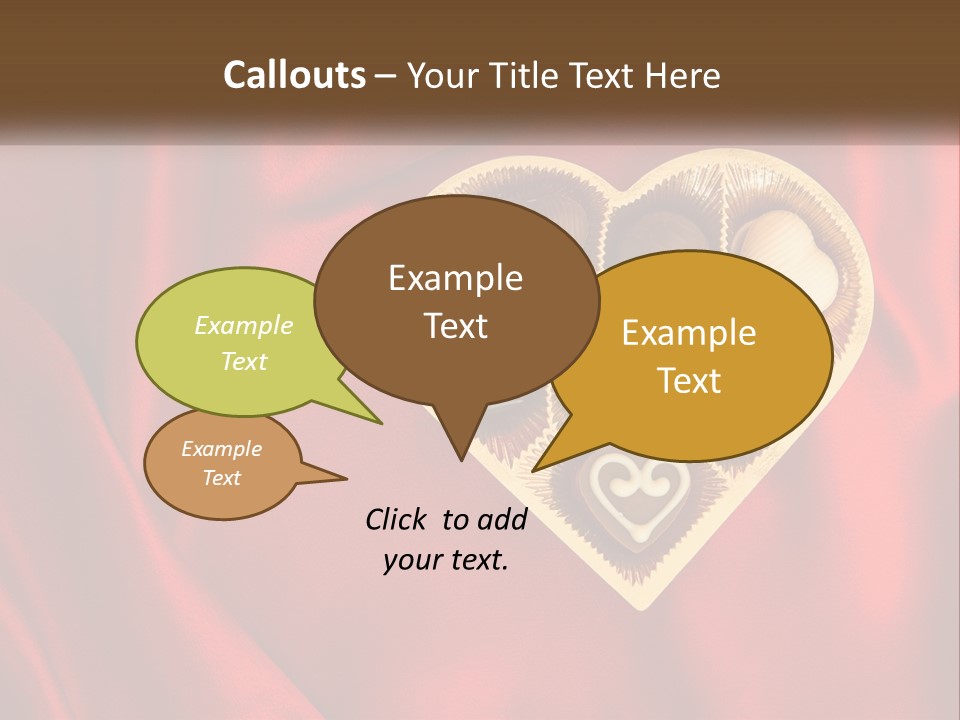 A Heart Shaped Box Filled With Chocolates On A Red Cloth PowerPoint Template