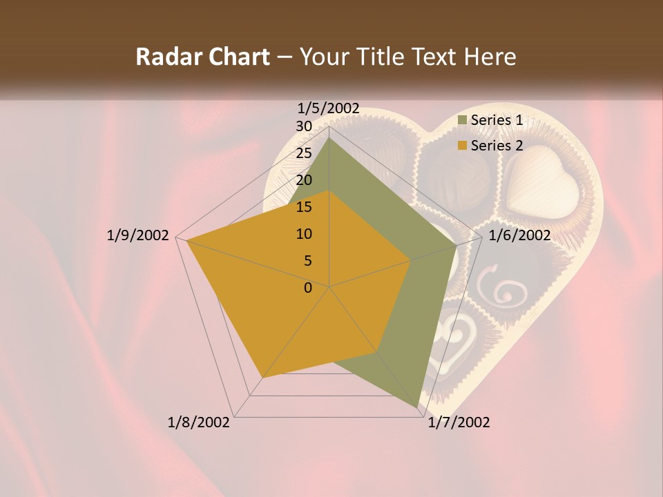 A Heart Shaped Box Filled With Chocolates On A Red Cloth PowerPoint Template
