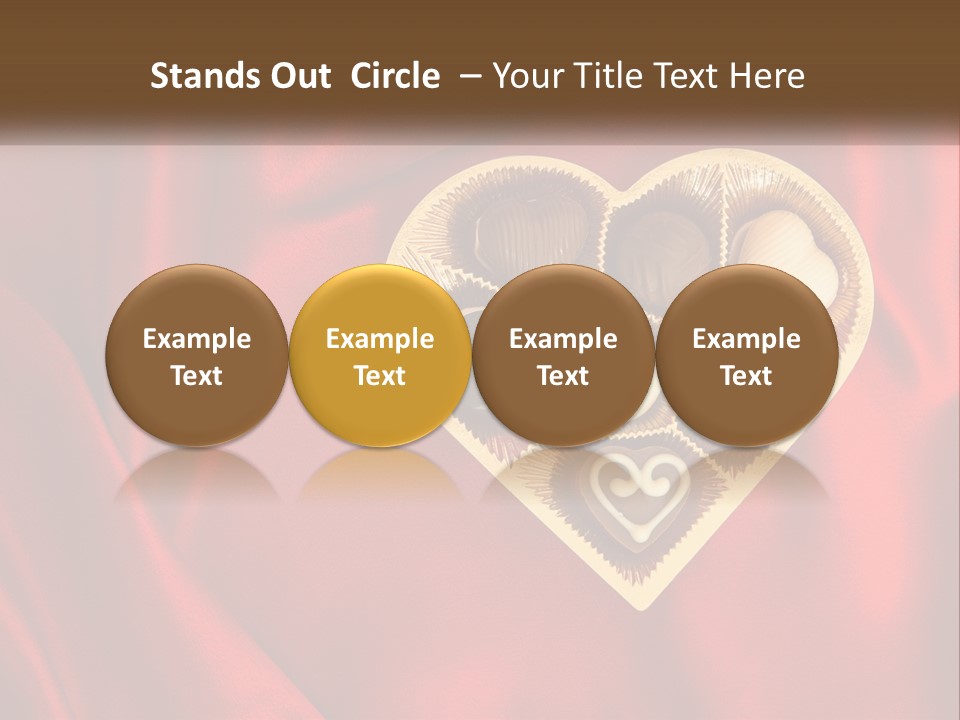 A Heart Shaped Box Filled With Chocolates On A Red Cloth PowerPoint Template