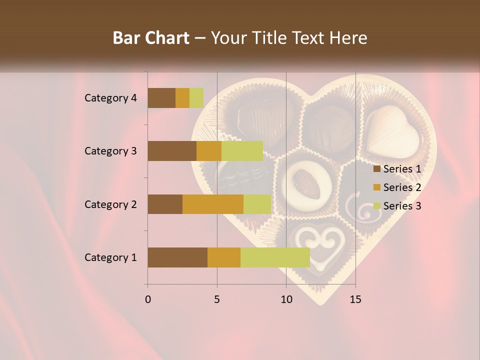 A Heart Shaped Box Filled With Chocolates On A Red Cloth PowerPoint Template