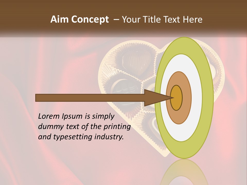 A Heart Shaped Box Filled With Chocolates On A Red Cloth PowerPoint Template