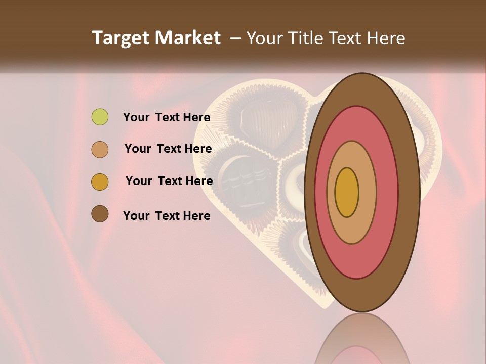 A Heart Shaped Box Filled With Chocolates On A Red Cloth PowerPoint Template