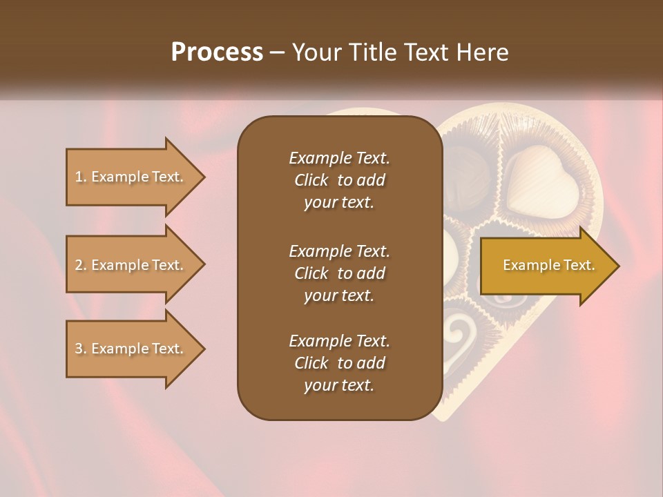 A Heart Shaped Box Filled With Chocolates On A Red Cloth PowerPoint Template