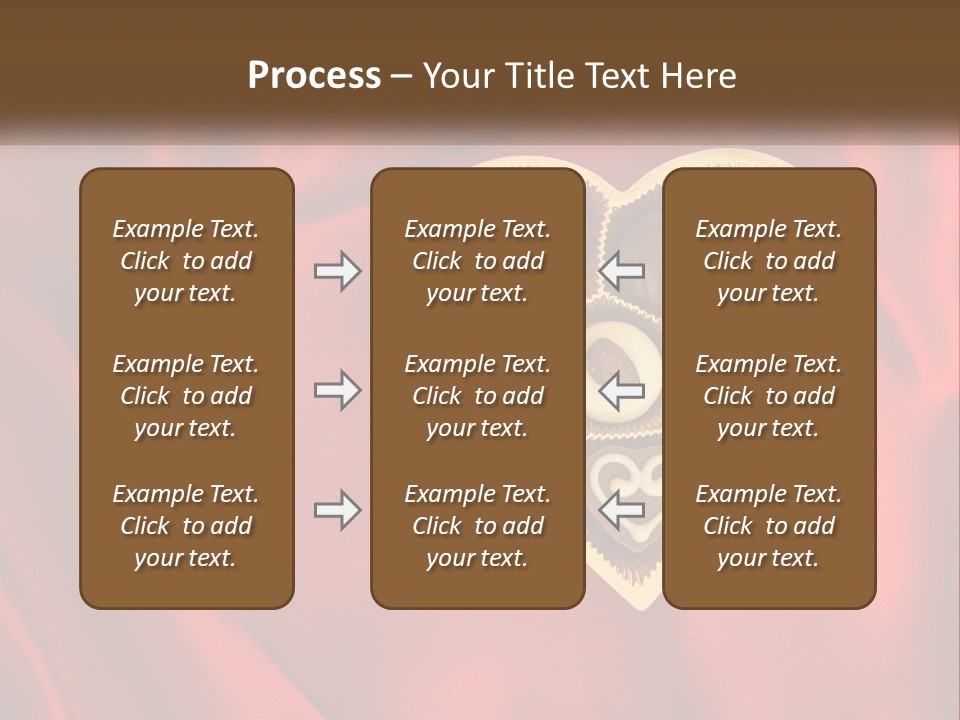 A Heart Shaped Box Filled With Chocolates On A Red Cloth PowerPoint Template
