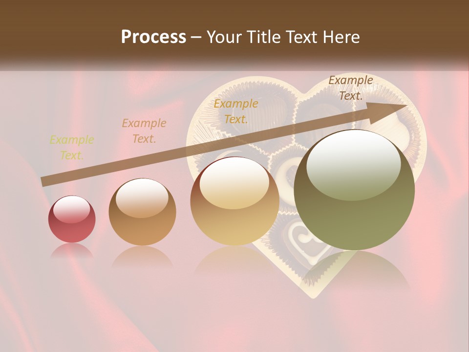 A Heart Shaped Box Filled With Chocolates On A Red Cloth PowerPoint Template