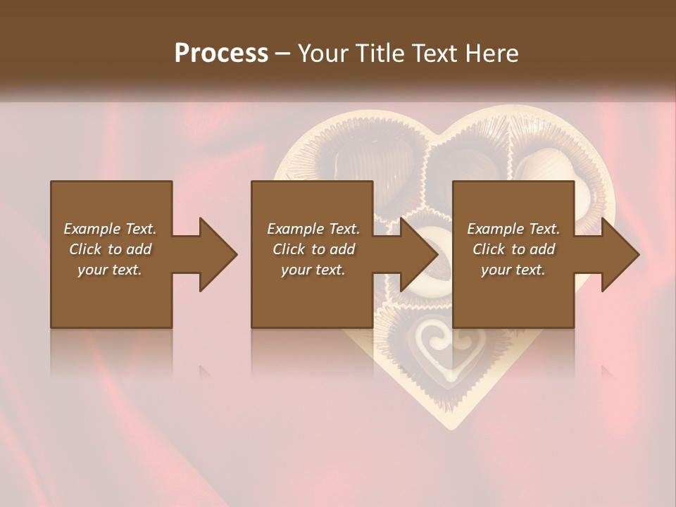 A Heart Shaped Box Filled With Chocolates On A Red Cloth PowerPoint Template