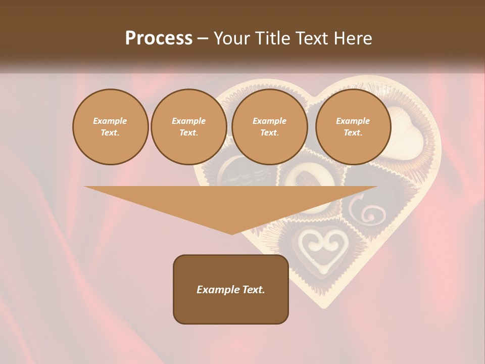 A Heart Shaped Box Filled With Chocolates On A Red Cloth PowerPoint Template