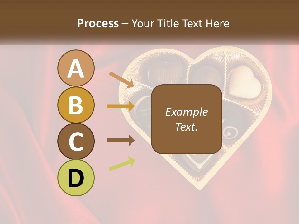 A Heart Shaped Box Filled With Chocolates On A Red Cloth PowerPoint Template