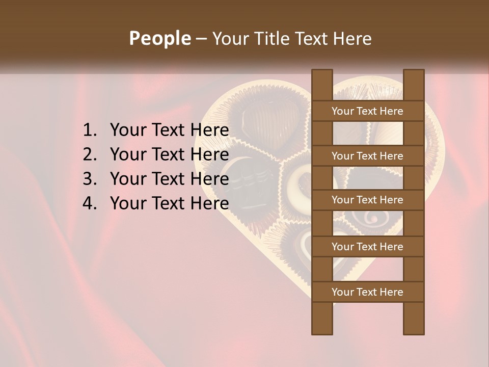A Heart Shaped Box Filled With Chocolates On A Red Cloth PowerPoint Template