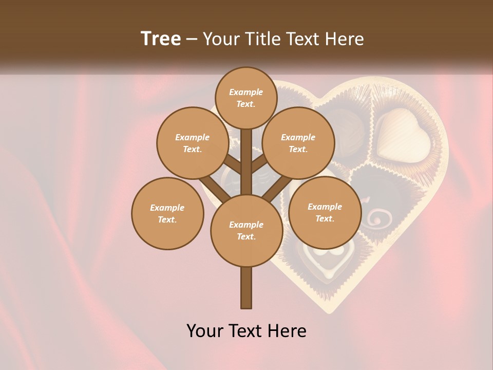 A Heart Shaped Box Filled With Chocolates On A Red Cloth PowerPoint Template