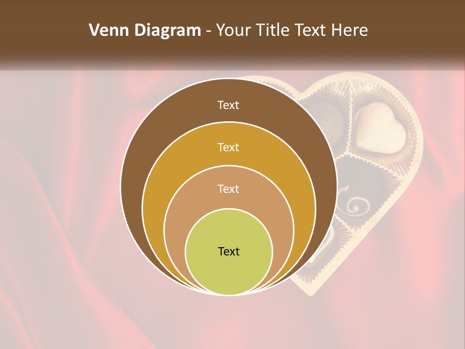 A Heart Shaped Box Filled With Chocolates On A Red Cloth PowerPoint Template