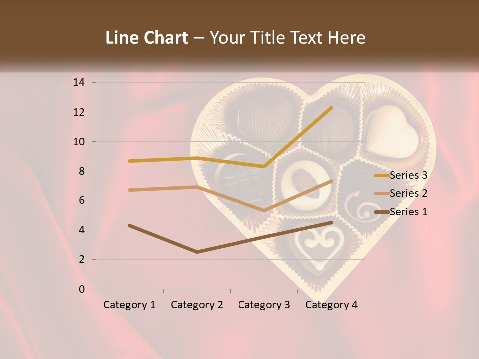 A Heart Shaped Box Filled With Chocolates On A Red Cloth PowerPoint Template