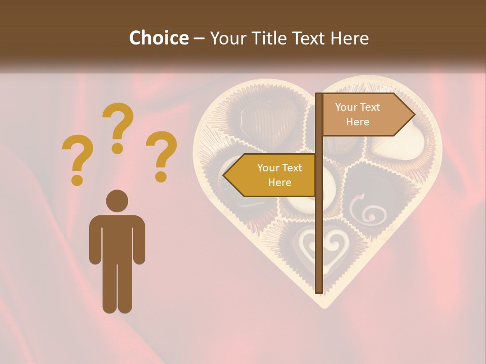 A Heart Shaped Box Filled With Chocolates On A Red Cloth PowerPoint Template