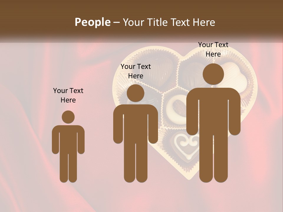 A Heart Shaped Box Filled With Chocolates On A Red Cloth PowerPoint Template