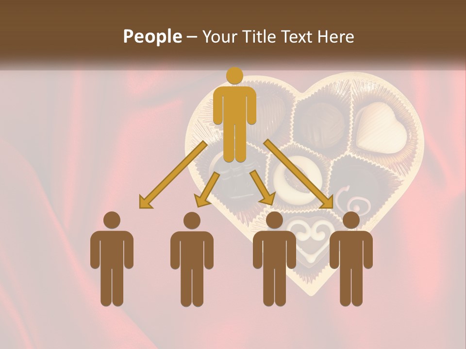 A Heart Shaped Box Filled With Chocolates On A Red Cloth PowerPoint Template